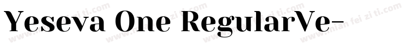 Yeseva One RegularVe字体转换